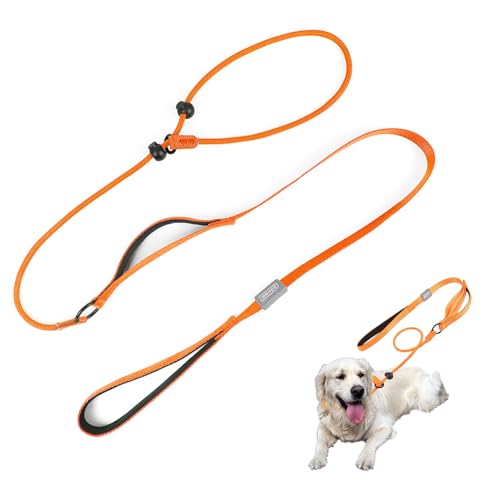 Retrieverleine für Hunde, Hundeleine mit bequemem Griff, verstellbares Halsband, Anti-Ziehen, Anti-Ersticken, Nylon-Trainingsseil, stark, stabil, für Outdoor-Welpen, kleine, mittelgroße und große Retrieverleine für Hunde, Hundeleine mit bequemem Griff, verstellbares Halsband, Anti-Ziehen, Anti-Ersticken, Nylon-Trainingsseil, stark, stabil, für Outdoor-Welpen, kleine, mittelgroße und große von Difistik
