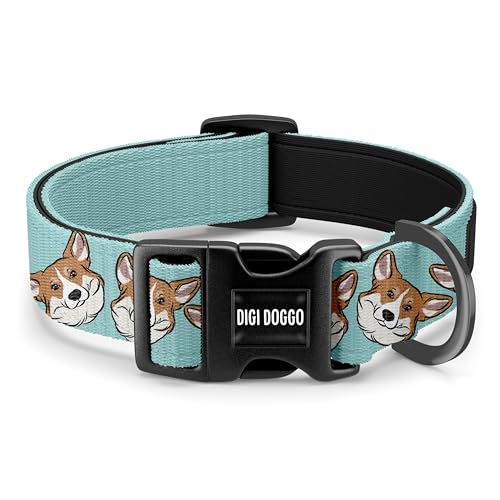 Corgi Hundehalsband, personalisierbar, mit Schnalle, walisisches Corgi-Rassenhalsband, niedliches Corgi-Gesichtsmuster, Corgi-Besitzer-Geschenk, Corgi-Geschenk für Hunde und Mütter Corgi Hundehalsband, personalisierbar, mit Schnalle, walisisches Corgi-Rassenhalsband, niedliches Corgi-Gesichtsmuster, Corgi-Besitzer-Geschenk, Corgi-Geschenk für Hunde und Mütter von Digi Doggo