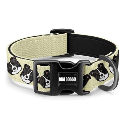 Halsband mit Border Collie-Muster, personalisierbar, mit Namen, Haustiername, individuelle Schnalle, Hundehalsband-Set, Border Collie Geschenke Halsband mit Border Collie-Muster, personalisierbar, mit Namen, Haustiername, individuelle Schnalle, Hundehalsband-Set, Border Collie Geschenke von Digi Doggo