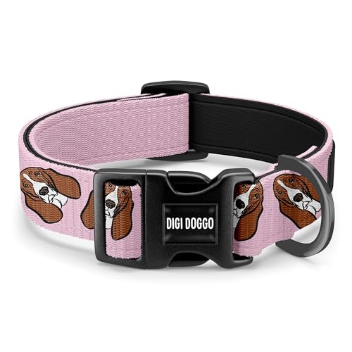 Hundehalsband, personalisierbar, Hunde-Illustration, Gesichtsmuster, Choker, Sublimationsdruck, Hundehalsband, Haustier-Halszubehör, Basset-Hound-Besitzer Hundehalsband, personalisierbar, Hunde-Illustration, Gesichtsmuster, Choker, Sublimationsdruck, Hundehalsband, Haustier-Halszubehör, Basset-Hound-Besitzer von Digi Doggo