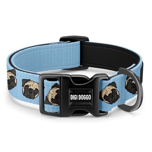 Hundehalsband mit Mops-Gesichtsmuster, Sublimationsdruck, Hundehalsband, Geschenk für Mops, Mutter, Geschenk für Hundeliebhaber, Hundehals-Zubehör Hundehalsband mit Mops-Gesichtsmuster, Sublimationsdruck, Hundehalsband, Geschenk für Mops, Mutter, Geschenk für Hundeliebhaber, Hundehals-Zubehör von Digi Doggo