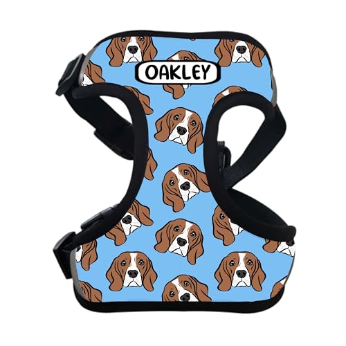 Personalisierbares Beagle-Geschirr, individuelles Haustiergesichtsdruck, niedlicher Hundename, einzigartiges Hundezubehör, Geschenk, verstellbarer Brustgurt für Beagle-Besitzer Personalisierbares Beagle-Geschirr, individuelles Haustiergesichtsdruck, niedlicher Hundename, einzigartiges Hundezubehör, Geschenk, verstellbarer Brustgurt für Beagle-Besitzer von Digi Doggo