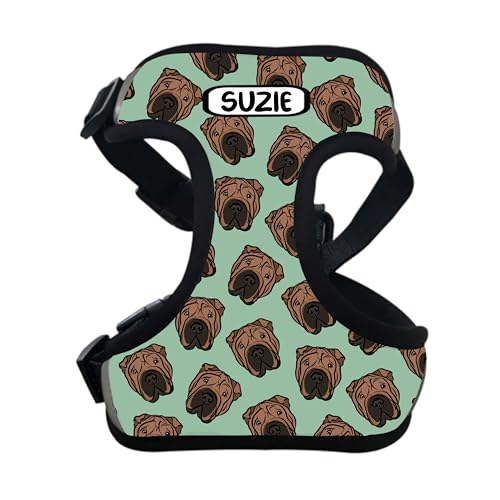 Shar Pei Hundegeschirr, verstellbar, Brustgurt, personalisierbar, personalisierbar, Geschenk für Shar Pei Besitzer Shar Pei Hundegeschirr, verstellbar, Brustgurt, personalisierbar, personalisierbar, Geschenk für Shar Pei Besitzer von Digi Doggo