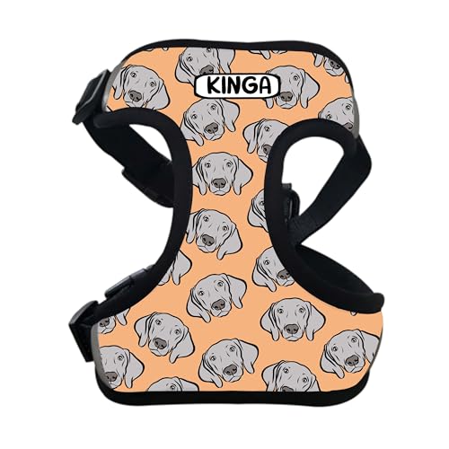 Weimaraner Hundegeschirr, personalisierbar, Hunde-Gesichtsmuster, Spazierengehen, Outdoor-Zubehör, Weimaraner-Name, verstellbarer Brustgurt, großer Hundebesitzer, Step-in-Geschirr Weimaraner Hundegeschirr, personalisierbar, Hunde-Gesichtsmuster, Spazierengehen, Outdoor-Zubehör, Weimaraner-Name, verstellbarer Brustgurt, großer Hundebesitzer, Step-in-Geschirr von Digi Doggo