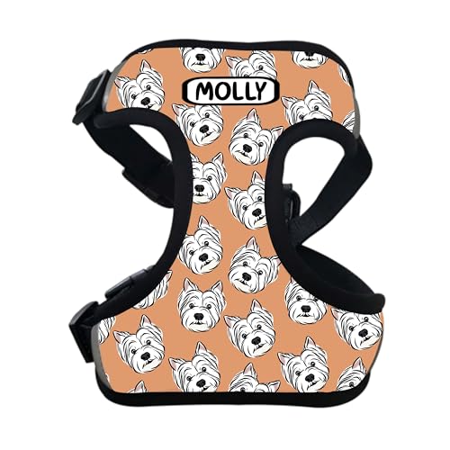 West Highland Terrier Hundegeschirr, Brustgurt mit Hundegesichtsmuster, personalisierbar, für Westie-Besitzer, niedliche Westie-Geschenkidee West Highland Terrier Hundegeschirr, Brustgurt mit Hundegesichtsmuster, personalisierbar, für Westie-Besitzer, niedliche Westie-Geschenkidee von Digi Doggo