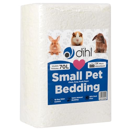 Dihl 70 Liter, weiß, super saugfähige Papierstreu für Kleintiere, absorbiert das 6-fache seines Gewichts an Flüssigkeit, Hamster, Mäuse, Ratten, Kaninchen, Meerschweinchen, Rennmäuse, Käfigsubstrat Dihl 70 Liter, weiß, super saugfähige Papierstreu für Kleintiere, absorbiert das 6-fache seines Gewichts an Flüssigkeit, Hamster, Mäuse, Ratten, Kaninchen, Meerschweinchen, Rennmäuse, Käfigsubstrat von Dihl