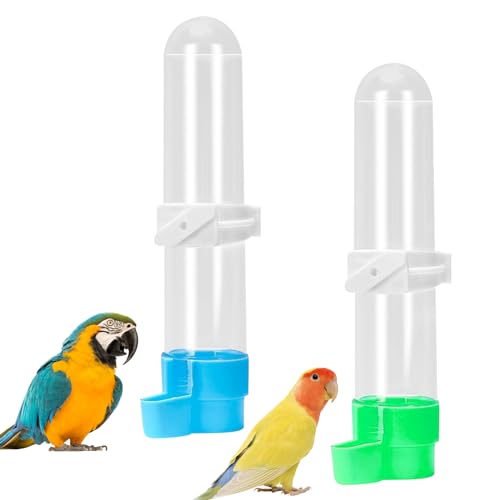 2 x Vogelfutterstation 120 ml, automatische Vogel-Wasser-Futterspender zum Aufhängen, Vogeltränke, Vogelkäfig-Wasserspender, Vogelkäfig-Zubehör für Papageien, Sittiche, Nymphensittiche, Wellensittiche 2 x Vogelfutterstation 120 ml, automatische Vogel-Wasser-Futterspender zum Aufhängen, Vogeltränke, Vogelkäfig-Wasserspender, Vogelkäfig-Zubehör für Papageien, Sittiche, Nymphensittiche, Wellensittiche von DiiWmme