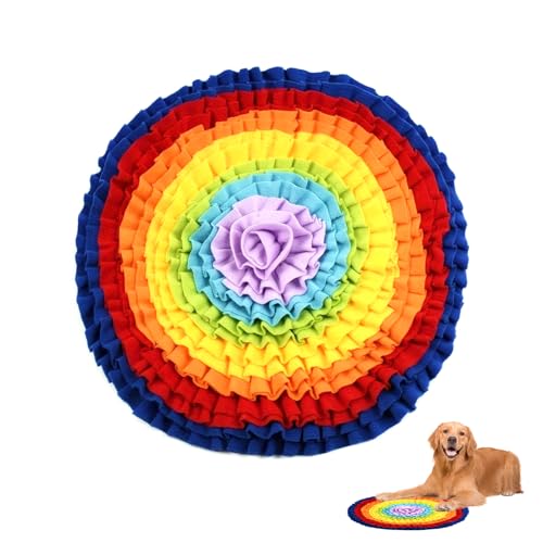 DiiWmme Schnüffelmatte Hund, Interaktives Fütterungsspielzeug, Langsame Fütterung Haustier Schnüffelmatte für Welpen, Kaninchen, Hamster, Kleine Hunde (A) von DiiWmme