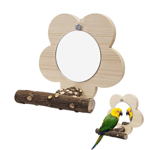 Vogelspiegel, Vogelsitzstange mit Spiegel, Holz, Papageienspiegel, Spielzeug, Vogelkäfigständer, Sitzstange, interaktives Spielspielzeug, Puzzle-Spielzeug für Käfig, Papageien, Sittiche, Vogelspiegel, Vogelsitzstange mit Spiegel, Holz, Papageienspiegel, Spielzeug, Vogelkäfigständer, Sitzstange, interaktives Spielspielzeug, Puzzle-Spielzeug für Käfig, Papageien, Sittiche, von DiiWmme
