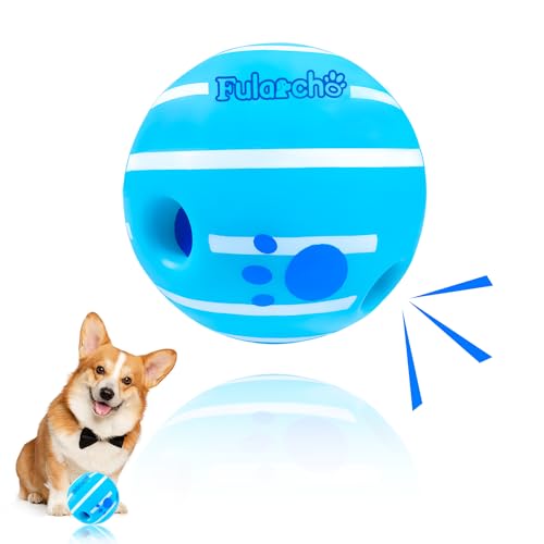 Dikeiuta 10 cm Spielzeugbälle für Hunde, unzerstörbare Hundebälle, Kicherball für Hunde, interaktives Hundespielzeug, langlebiger Hundeball für Langeweile-Training von Dikeiuta