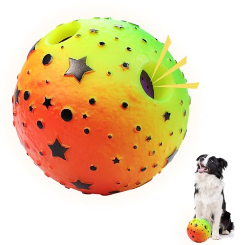 Dikeiuta Interaktives Hundespielzeug, unzerstörbarer Kicherball für Hunde, Wackel-Wag-Kicher-Hundeball, langlebige Hundebälle für große mittelgroße Hunderassen, Wasserspielzeug für drinnen und Dikeiuta Interaktives Hundespielzeug, unzerstörbarer Kicherball für Hunde, Wackel-Wag-Kicher-Hundeball, langlebige Hundebälle für große mittelgroße Hunderassen, Wasserspielzeug für drinnen und von Dikeiuta