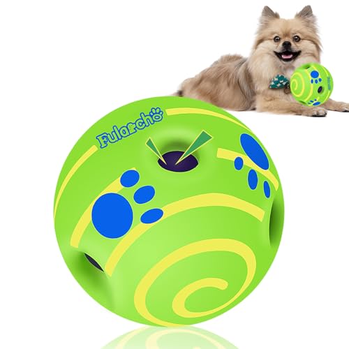 Interaktives Hundespielzeug, Ball, quietschendes Hundespielzeug für Training, Herdingbälle, drinnen und draußen, sicheres Hundegeschenk für kleine, mittelgroße und große Hunde, 10 cm von Dikeiuta