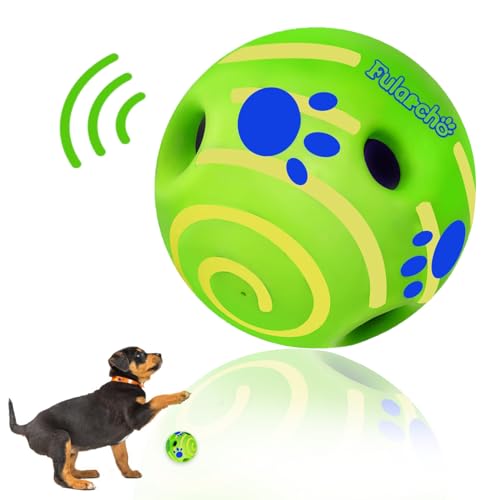 Interaktives Hundespielzeug (7 cm), Wackelball, quietschender Ball, lustiger Kicherton, zieht Aufmerksamkeit auf sich, wenn der Hund schüttelt, selbstspielendes Spielzeug für Training, Apportieren, von Dikeiuta