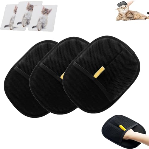 Petlova Glove Sweep, Tierhaarentferner Handschuh, Haustier Fellpflege Handschuhe, Yomi Tierhaarentferner Handschuh, Wiederverwendbare Antistatische Handschuhe für Hunde und Katzen (A3) von Dilaminaqi