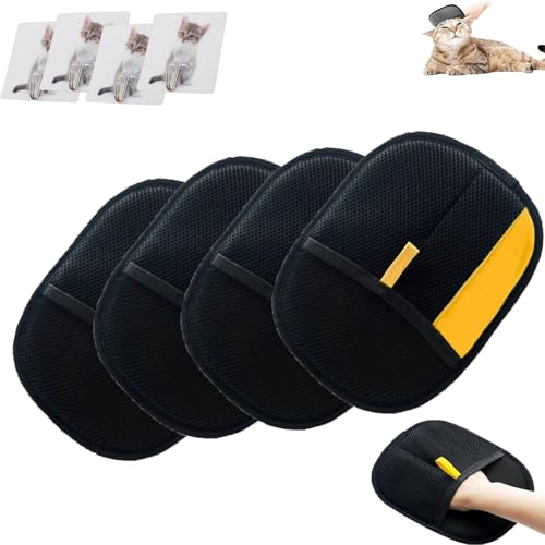 Petlova Glove Sweep, Tierhaarentferner Handschuh, Haustier Fellpflege Handschuhe, Yomi Tierhaarentferner Handschuh, Wiederverwendbare Antistatische Handschuhe für Hunde und Katzen (C4) von Dilaminaqi