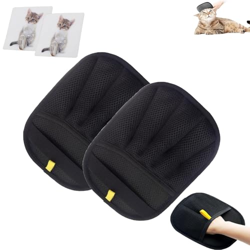 Petlova Handschuh Sweep, Tierhaarentferner Handschuh, Haustier Fellpflege Handschuhe, Yomi Tierhaarentferner Handschuh, Wiederverwendbare Antistatische Handschuhe für Hunde und Katzen (B2) von Dilaminaqi