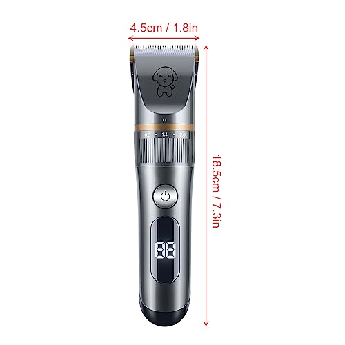 Dilwe Pet Hair Clipper, Ruhige Katzenclipper-Pflege-Kit mit Kamm 5-Speed-Katzen-Shavers Hundepflege-Kit mit Wiederaufladbarem für Verfilztes Langes Haar, LED-Batterieanzeige, Ganzkörper Wasserdicht Dilwe Pet Hair Clipper, Ruhige Katzenclipper-Pflege-Kit mit Kamm 5-Speed-Katzen-Shavers Hundepflege-Kit mit Wiederaufladbarem für Verfilztes Langes Haar, LED-Batterieanzeige, Ganzkörper Wasserdicht von Dilwe