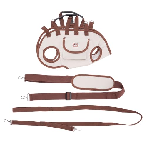 Dilwe Verstellbarer Hundeliftgurt, Atmungsaktives Oxford -Stoff, Schultertransport, Handheld -Träger für Kleine Katzen und Hunde (M) von Dilwe