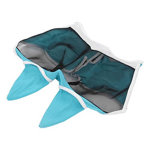 Dilwe Weiche Pferdemalz Dreidimensionales Schneiden Verhindern Blinkende Blutige Reiter - Mesh -Stoff (Klettverschluss, groß, blau) von Dilwe