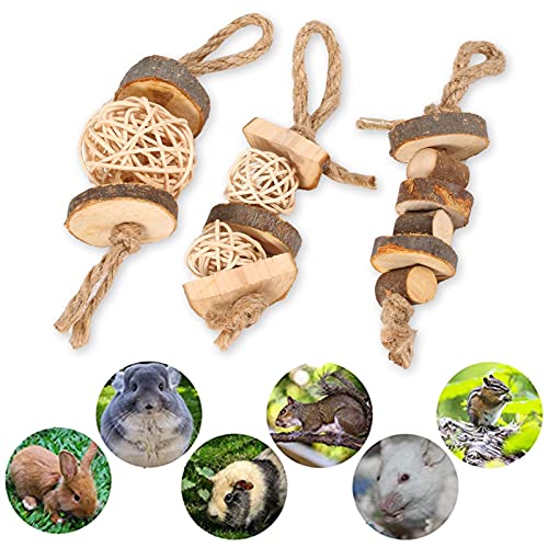 Safer Holz Hamster Kauert Spielzeug für Kinderkrankheiten, Zähnepflege Molaren Spielzeug 3pcs, Kaninchen -Meerschweinchenübung, Perfekte Spielspielzeug Safer Holz Hamster Kauert Spielzeug für Kinderkrankheiten, Zähnepflege Molaren Spielzeug 3pcs, Kaninchen -Meerschweinchenübung, Perfekte Spielspielzeug von Dilwe