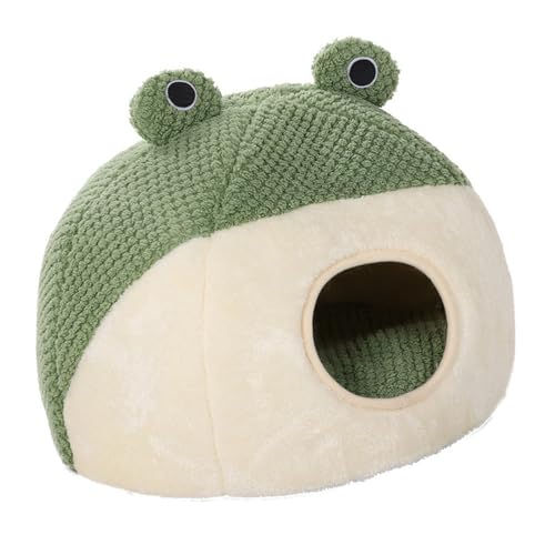 Ultra-Soft Plush Cat Cave Bett Waschkissen, Privates Design, Rutschkunststoffboden, 2-in-1-Verwendung, Geeignet für Kleine Bis Mittlere Katzen, S- 40 * 40 * 37 cm, M- 50 * 50 * 46 cm, (M) von Dilwe