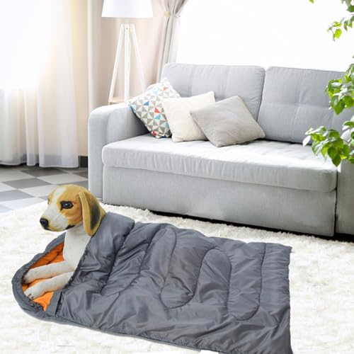 Wasserdichtes Dicker Dicker Haustier, Tragbarer Selbstbewärtere Padsack mit Tasche Zum Reisen, Wandern, Camping, Multifunktionale Deckenmatte (ORANGE) von Dilwe
