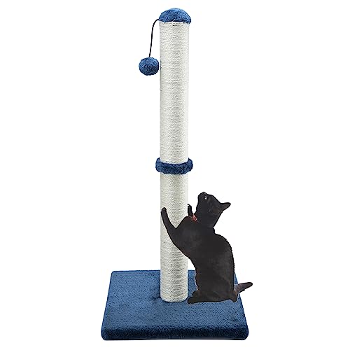 Dimaka 94 cm hoher ultimativer Kratzbaum für Katzen, Krallenkratzer mit Sisalseil und überzogen mit weichem, glattem Plüsch, vertikaler Kratzer [volle Dehnung], modernes stabiles Design, 86,4 cm Höhe von Dimaka