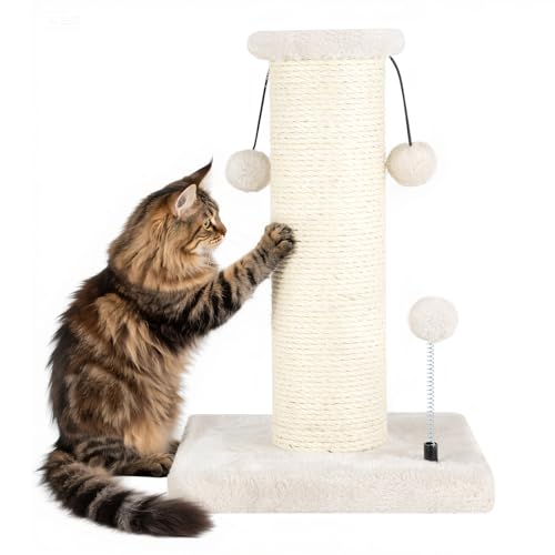 Dimaka Großer schwerer Kratzbaum für Katzen, mit 15,2 cm breitem erhöhtem Ständer oben, Kratzbaum, 11,4 cm Durchmesser, große Sisalseilstange mit 3 Teasingbällen, extra schwerer, dicker, stabiler Dimaka Großer schwerer Kratzbaum für Katzen, mit 15,2 cm breitem erhöhtem Ständer oben, Kratzbaum, 11,4 cm Durchmesser, große Sisalseilstange mit 3 Teasingbällen, extra schwerer, dicker, stabiler von Dimaka