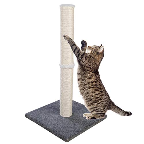 Dimaka Kratzpsäulen für Katzen,Sisalstamm, Ersatzstamm für Kratzbaum,Kratzbrett mit Plüsch(Grau) von Dimaka