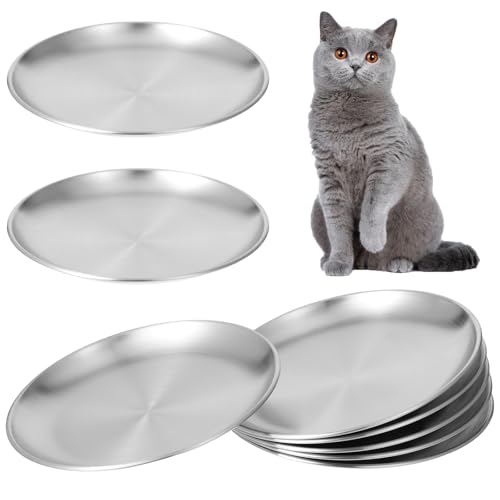 Dimeho Katzennäpfe aus Edelstahl, für kleine Katzen, Hunde, Welpen, 8 Stück von Dimeho