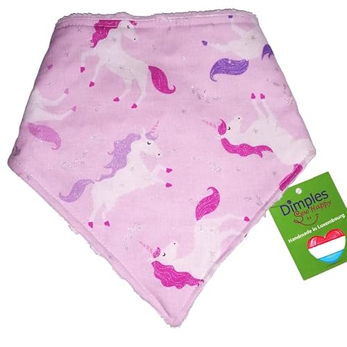 Dimples Hundehalstuch - Einhorn Fantasy - Halstuch für kleine mittlere und Grosse Hunde Welpen und Katzen - Hunde Besitzer Geschenk - Handgemachtes Hunde Accessoire 40cm von Dimples - Sew Happy
