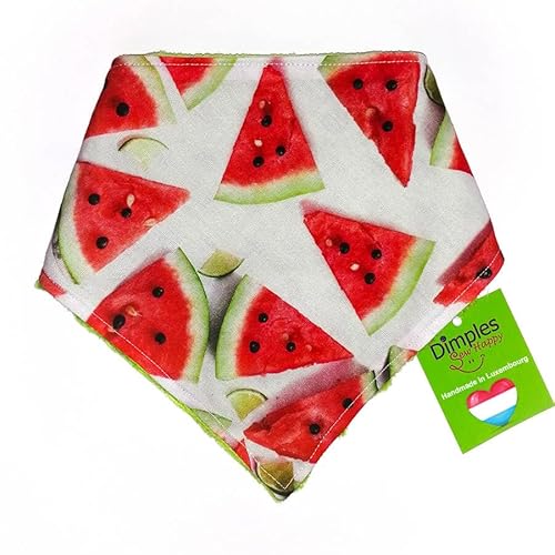 Dimples Hundehalstuch - Wassermelonen Sommer Halstuch für kleine mittlere und Grosse Hunde Welpen und Katzen - Hunde Geschenk - Handgemachtes Hunde Accessoire 30cm Dimples Hundehalstuch - Wassermelonen Sommer Halstuch für kleine mittlere und Grosse Hunde Welpen und Katzen - Hunde Geschenk - Handgemachtes Hunde Accessoire 30cm von Dimples - Sew Happy