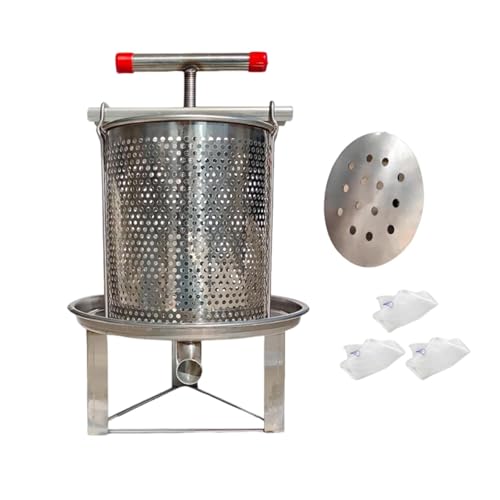 DimyFew Großer Honigpresser, Brecher Aus Edelstahl, Manuell, Leicht, Obstpresse, Gemüse, Waben, 3 Filterbeutel DimyFew Großer Honigpresser, Brecher Aus Edelstahl, Manuell, Leicht, Obstpresse, Gemüse, Waben, 3 Filterbeutel von DimyFew