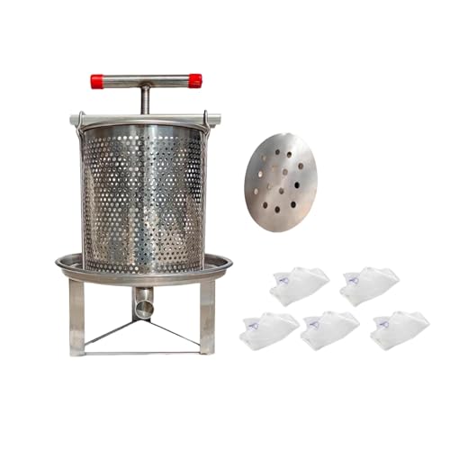 DimyFew Großer Honigpresser, Brecher Aus Edelstahl, Manuell, Leicht, Obstpresse, Gemüse, Waben, 5 Filterbeutel DimyFew Großer Honigpresser, Brecher Aus Edelstahl, Manuell, Leicht, Obstpresse, Gemüse, Waben, 5 Filterbeutel von DimyFew