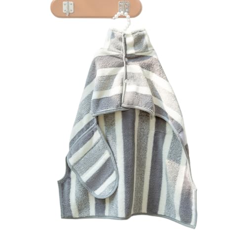 Dinchaakuarry Hundehandtuch | Hundepflegetuch – schnell saugfähige, gestreifte Mikrofaserdecke für , Salon, nach dem Schwimmen, Auto, Spaziergang, Welpen, Zuhause von Dinchaakuarry