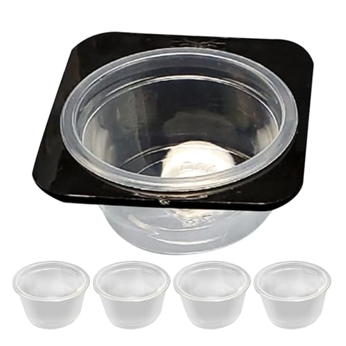 Dinchaakuarry Reptilienfuttergericht, Wasserschale für Reptilienbehälter,Crested Water Bowl Reptile Food Feeder | Abnehmbare Tankzubehör mit Tassen Fütterungsschale für bärtigen von Dinchaakuarry