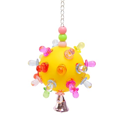 Dinchaakuarry Vogelkauenspielzeug, Papageienkauspielzeug | Salakeet Bunte Vogelspielzeug,Cage Accessoires Training Relief Langeweile Forager Ball für Spielplatz & Wellensittiche von Dinchaakuarry