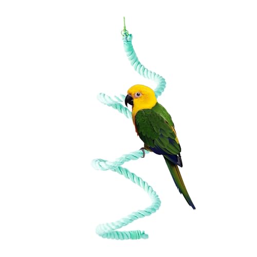 Dinchaakuarry Vogelkletterseil, Papageienseilbarsch | Flexibler Papageienstange für großen Vogel,Mehrfarbige Pfingstrosen kaustwachende Baumwollleiter stehende Stock von Dinchaakuarry