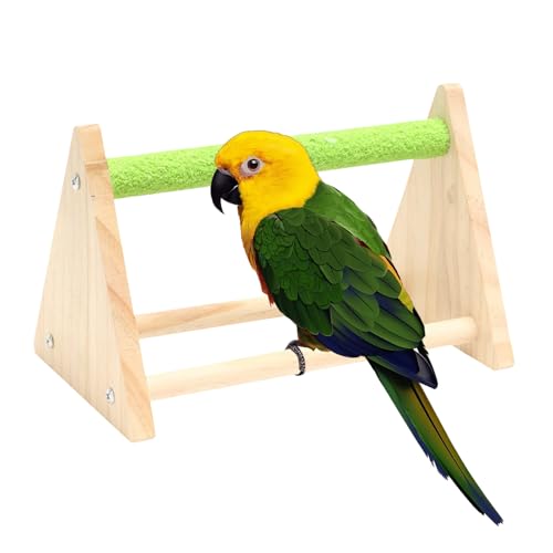 Hölzerner Vogelperch - Dreieckstraining Spielzeugständer, Papageienfink Kanariengrupp | Käfigkletterplattform Spielplatz für kleine Vögel | Indoor -Outdoor -Vogel -Käfig -Zubehör Dekoration Lieferunge von Dinchaakuarry