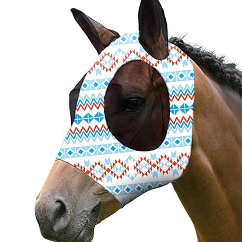 Horse Fly Shield - Glatte Elastische Gesichtsmaske Für UV -Schutz | Atmungsaktive Weiche Abdeckung Mit Klarer Sicht Für Das Reiten, Training Im Freien, Sommerkomfort, Insektenschutz, Gitteraugenschutz Horse Fly Shield - Glatte Elastische Gesichtsmaske Für UV -Schutz | Atmungsaktive Weiche Abdeckung Mit Klarer Sicht Für Das Reiten, Training Im Freien, Sommerkomfort, Insektenschutz, Gitteraugenschutz von Dinchaakuarry