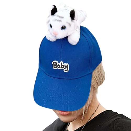 Kinder Baseballkappe, Tiermotive Baseballkappe, Einstellbare 3D Tiermuster Leichte Breite Brim Sonnenschutz Feuchtigkeitsführende Kopfbedeckung für Reise Eltern-Kinder-Aktivitäten Gartenarbeit von Dinchaakuarry