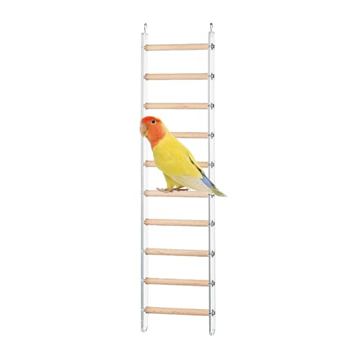 Klettervogelleiter - Cage Barch Toy mit 360 ° rotierender Haken | Papageienkletternspielzeug und Käfigzubehör für Sittiche, Kakadoos, Lovebirds, kleine Vögel -Training und Unterhaltung von Dinchaakuarry
