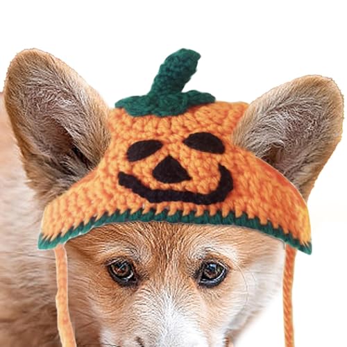 Kürbishüte Für Hunde Halloween Kostüme Für Hunde Halloween Dekoration Für Haustiere Gestrickte Kürbishüte Niedliche Hüte Für Haustiere Kleidung Für Hallow Hunde von Dinchaakuarry
