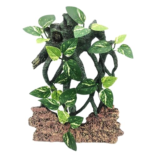 Saugbaumzweig - Flexible Extremität mit Blättern, naturalistischer Lebensraumverzierung | Snake -Terrarium -Accessoire, Echsentankdekoration, bärtiger Drachenkletterpropie, Chameleon Cage Jungle Envir von Dinchaakuarry