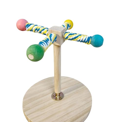 Tabletop Bird Barch - Birrd Anreicherungszweig, Naturholzstange, hölzerne Biird -Plattform | SCAKEET -Anreicherungszweig unübertroffener Haltbarkeit, Vogelkletterzweig für Macaw Lovebirds von Dinchaakuarry