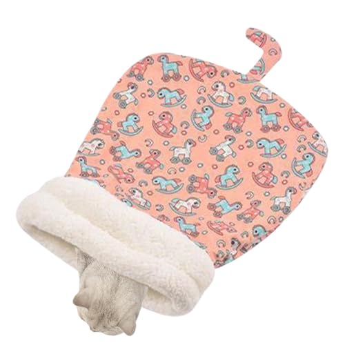Weiche Hundehöhle selbstbewärmerte Haustier Sack Winter Haustier Bett Plüsch Kätzchen Höhle kuschelige Haustierkissen Schlafsack für Haustiere Comfy Welpenhöhle Haustier Burrow Bett gemütlicher Katze von Dinchaakuarry