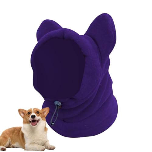 Wintermütze für Hunde - Warme Hundemütze, Hundemütze Für Die kalte Jahreszeit, Fleece-Mütze Für Hunde | Hunde-Kopfband, Winterschal Für Hunde, Waschbare Ohren von Dinchaakuarry