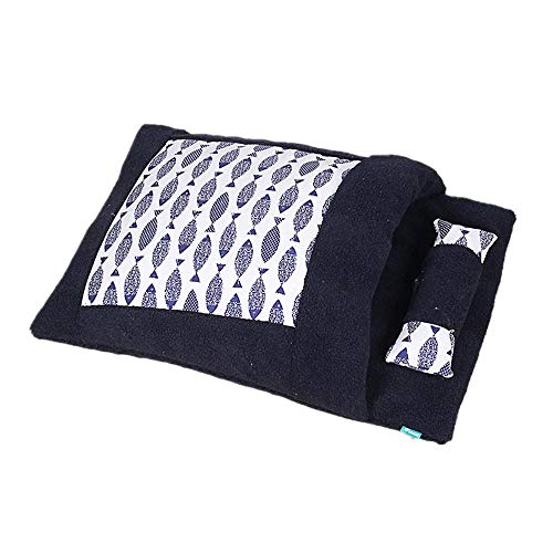 Cat Sleeping Bag, Katze, geschlossenes abnehmbares, winterliches warmes Haustiernest, Hundenest-Dunkel_S-45 * 30 cm von Ding&ng