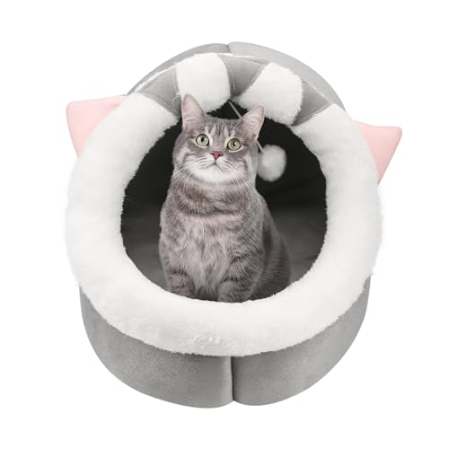 DingGreat Kuschelige Katzenhöhle - Weiches und Flauschiges Katzenzelt, katzenkissen für kleine und mittelgroße Haustiere mit waschbaren Kissen DingGreat Kuschelige Katzenhöhle - Weiches und Flauschiges Katzenzelt, katzenkissen für kleine und mittelgroße Haustiere mit waschbaren Kissen von DingGreat