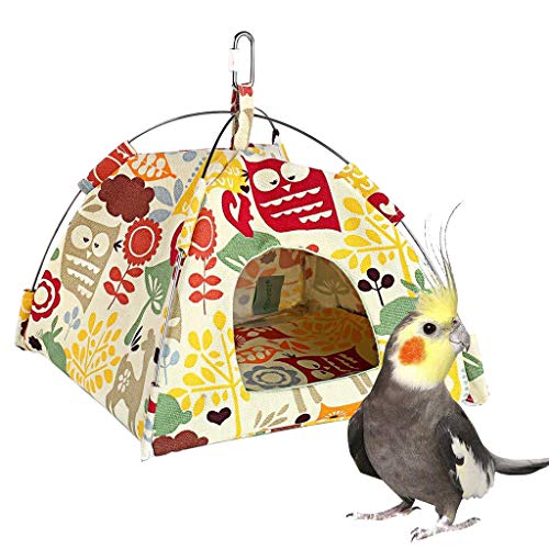 DingLong Kleintier Käfige, Haustier Zelt Nest für Vogel Hamster Chinchillas Und Papageien, Hängendes Hängematten Zelt M/L (M) von DingLong